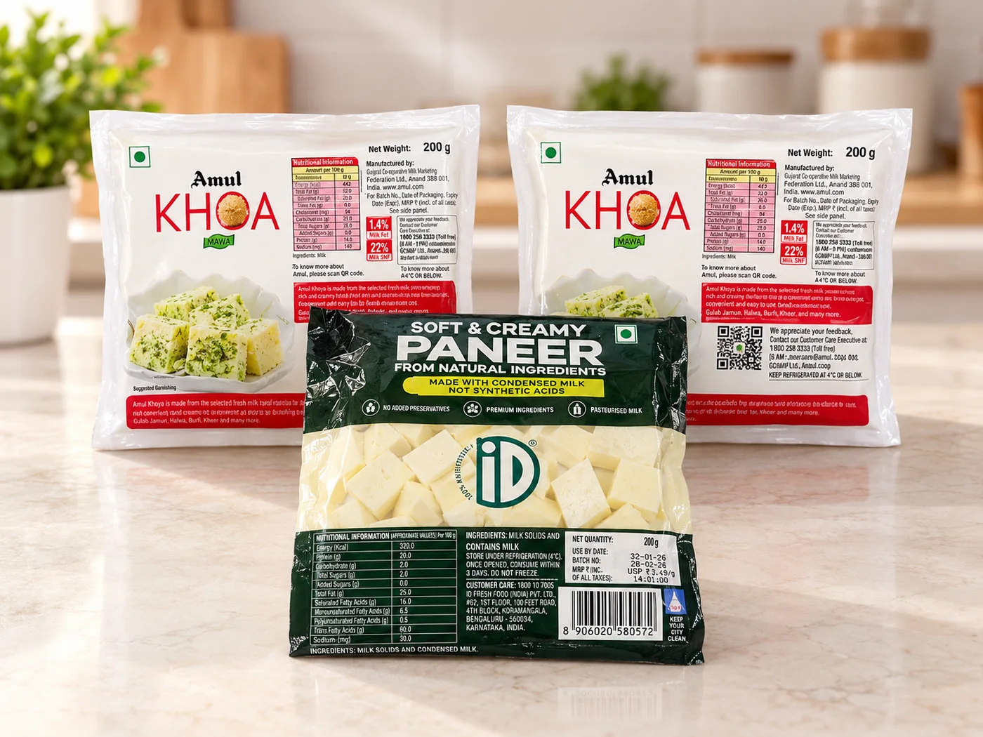 Khoya and paneer used for Khaaoyaar gulab jamun